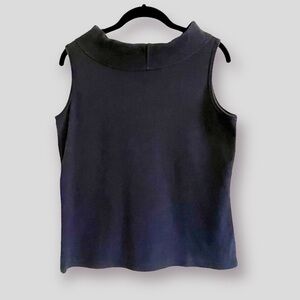 RAFAELLA, WOMENS NAVY BLUE TOP. SIZE L.